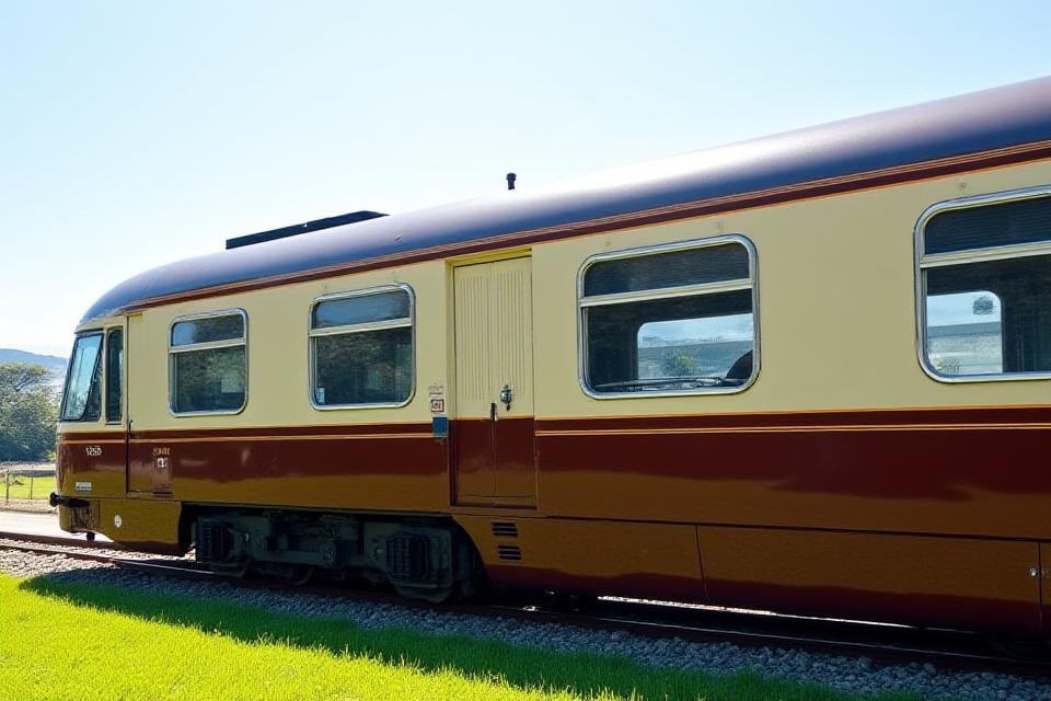 復元されたホハ8100形客車の外装